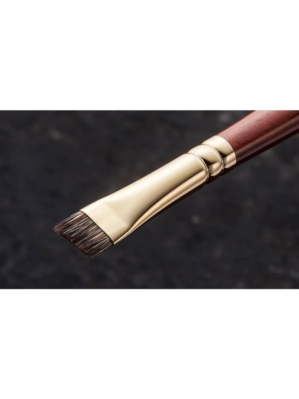 Angled Short Eyebrow Brush - Perfect for Precise Application, Brown Color